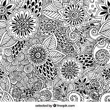 This is a set of 8 high resolution photoshop brushes of hand drawn floral designs that i made with a quill pen and india ink. Free Vector Hand Drawn Floral Pattern