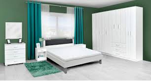 Komplett schlafzimmer panarea in hochglanz weiß mit led bett, kleiderschrank, 2 nachttische und kommmodewir beraten sie gerne, rufen sie uns an! Schlafzimmer Komplett Set J Muros 8 Teilig Farbe Weiss Grau