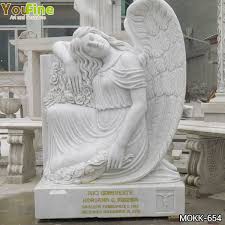 Shipping will be billed separately. High Polished Marble Angel Statue Headstone For Grave Mokk 654 You Fine Sculpture