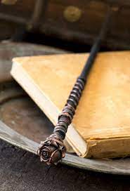 Rose Wand Magic Wand With A Rose Bronze Magic Wand Geek Etsy Harry Potter Wand Witch Wand Wands