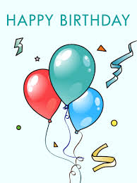 All sales final on retiring items. Three Colorful Birthday Balloons Card Birthday Greeting Cards By Davia