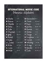 Because the latter allows messages to be spelled via flags or morse code, it naturally called the code words used to spell out messages by voice its phonetic. Amazon Com Phonetic Alphabet Poster 8x10 A118 Phonetic Alphabet Wall Art Morse Code Poster Office Decor Military Wall Art Handmade