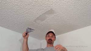 Tips and tricks to easily remove popcorn ceilings in 30 minutes, plus tips on how to avoid damaging existing drywall and how to set up spray the entire ceiling then go back to your starting place and you can start removing the popcorn. Scraping Off Popcorn Ceiling Oddlysatisfying