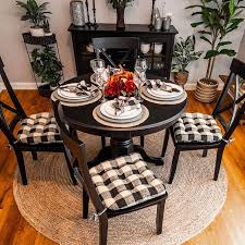 Buffalo Check Dining Chair Pad Latex