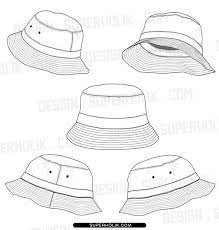 Bucket Hat Template Fashion Design Template Fashion Sketches Fashion Design Sketches