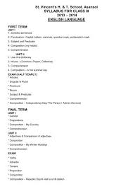 Maybe you would like to learn more about one of these? Syllabus Class 3 St Vincent S High Technical School Asansol
