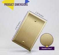Amazon.com: ENERLITES Blank Device - Placa de pared de metal, acero  inoxidable 201, resistente a la corrosión, tamaño de 1 banda, 4.50 x 2.76  ...