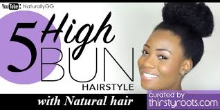 The high bun hairstyle is a simple style that can be a formal or casual updo for black women. 6 Easy Updo High Bun Hairstyle Tutorials For Black Women