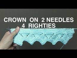 Watch How 2 Knit Crown On 2 Straight Needles 4 Righties Youtube Knit Crown Baby Hat Knitting Pattern Crochet Baby Hat Patterns