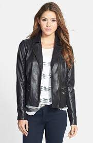 Halogen Front Zip Leather Jacket Nordstrom Leather Jackets Women Zipped Leather Jacket Leather Jacket