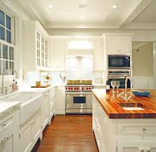 White Kitchen With Wooden Counter Tops Countertopwoodmarble Kitchen Inspirations Kitchen Design Kitchen Remodel