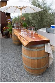 Furniture Upcycled Barrels Diy Outdoor Bar Outdoor Kitchen Bars Backyard Bar