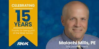 Congratulations to Malachi Mills in our #Richmond office, who is  celebrating 15 years at RK&K today!