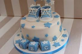 Baby shower cup cakes boy and girl. Boy S Baby Shower Cake With Cupcakes Bakealous