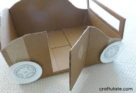Use corrugated cardboard for a sturdier project, or make a larger, decorative box from scrapbooking. Cardboard Box Car Craftulate