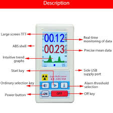 Geiger Counter Nuclear Radiation Detector Beta Gamma X Ray Tube Personal Dosimeter Marble Tester Tool Lcd Radioactive Detector