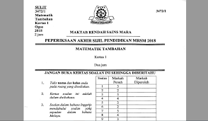 Assalamualaikum dan salam sejahtera saya dalam proses mengumpul kesemua kertas peperiksaan percubaan spm negeri 2017 bagi matapelajaran matematik tambahan. Soalan Percubaan Spm 2018 Matematik Tambahan Mrsm Kelantan Kedah Selangor Skema Jawapan Sayidahnapisahdotcom