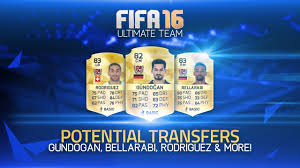 The players with highest potential in fifa 16 are messi, ronaldo, neymar, pogba and… Potential Transfers Gundogan Bellarabi Rodriguez More Fifa 16 Ultimate Team