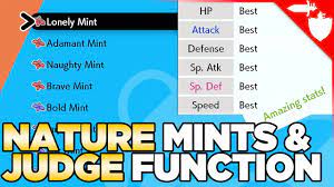 Change Your Pokemon S Nature Nature Mints Get The Judge Function In Pokemon Sword And Shield Youtube