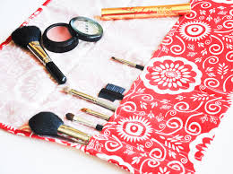 roll up makeup brush case tutorial