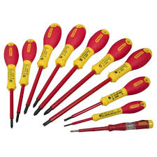 Stanley Fatmax Tournevis Isoles 1000v Electricien Phillips Pozi Testeur Malette De 10 Pieces 0 62 573
