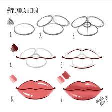 How to draw kiss lips? Art Tutorials And References On Instagram A Small Tutorial On Drawing Lips Follow Artadvicee For More Art Tu Lips Drawing Sketches Tutorial Drawing Tutorial