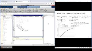 Contoh soal interpolasi metode numerik. Ms3200 Analisis Numerik Matlab Interpolasi Lagrange Youtube