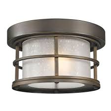 Z Lite Exterior Additions Oil Rubbed Bronze 10 Inch One Light Outdoor Ceiling Light With Frosted Seedy Glass Shade 556f Orb Bellacor