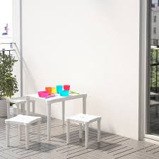 Il permet de ranger des affaires grâce à ses tiroirs et autres, mais aussi de. Utter Children S Table Indoor Outdoor White Ikea