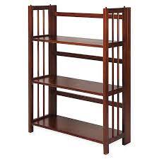 Made of durable pine wood in a neutral finish, it transports easily to wherever it might be needed. 3 Shelf Folding Stackable 27 5 Inch Wide Bookcase Bed Bath Beyond