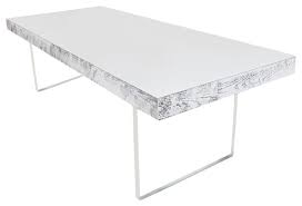 Stunning pair of hollywood regency round side tables designed and manufactured by charles hollis jones. In Stock Cody Dining Table With Lucite Legs White Contemporary Dining Tables By Modshop Houzz