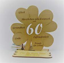 Oldtimer blechschild, 22x17cm groß pvc geburtstagsbanner 60.geburtstag geburtstagslaken doppelkarte 60. Geldgeschenk Kleeblatt 11 Cm Aus Holz Zum 60 Geburtstag Herzlichen Gluckwunsch Personalisiert