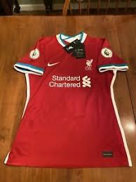 Stripe football jersey at asos. Nwt Liverpool Fc 2020 2021 Home Jersey Nike Slim Fit Women S Medium Ebay