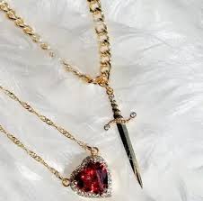 Collar Pareja Corazon + Espada Compartido Regalo Exclusivo | Cuotas sin interés
