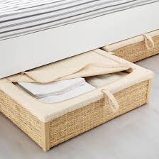 Romskog Rattan Bed Storage Box 65x70 Cm Ikea Under Bed Storage Under Bed Storage Boxes Ikea Small Spaces