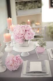 Pink Grey White Flower Centerpieces Wedding Wedding Table Simple Wedding Flowers