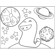 Slug coloring pages are a fun way for kids of all ages to develop creativity, focus, motor skills and color recognition. Slug Space Alien Coloring Page