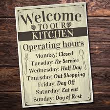 wooden kitchen sign free standing sign