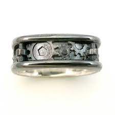 Bolt And Nut Wedding Rings Silver Rings Handmade Men S Rings Wedding Rings