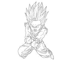 Free dragon ball z coloring page to print and color, for kids : Dragon Ball Z Coloring Pages Gohan Ssj2