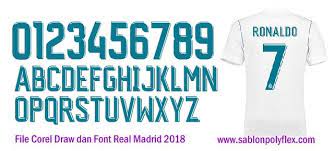Almost files can be used for commercial. Download Gratis File Corel Draw Font Jersey Real Madrid 2018 Madrid Real Madrid Desain
