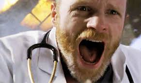 Was Romano's death supposed to be a joke? Because it made no sense at all!  He has time to look at the helicopter falling down, slowly duck and then  scream. He was