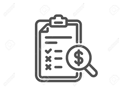 A stock symbol is a unique series of letters assigned to a security for trading purposes. Accounting Report Line Icon Audit Sign Check Finance Symbol Royalty Free Cliparts Vectors And Stock Illustration Image 111103170