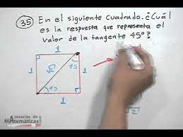 Hallar El Valor De Tan 45 En Un Cuadrado Youtube