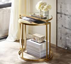 Alistar Nesting Side Tables Set Of 2 Bedside Table Brass Nesting End Tables Furniture Side Tables