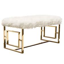 Gold and white is a refined color combo that looks gorgeous for every occasion, and christmas is no exception. Diamond Sofa Home Decor Audrey Bench White Gold Benches From Your Cost Furniture