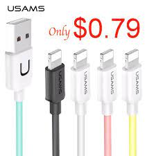 Usb Cable For Iphone Xr Usams Ios 2a Fast Charging Cable For Iphone Xs X 8 7 6 5 Ipad Data Sync Usb Charger For Lighting Phone Charging Phone Cables Usb Cable