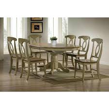 Pelican Point Pedestal Table Two Toned In Almond Green With 6 Side Chairs Nebraska Furniture Mart Dining Table In Kitchen Dining Table Pedestal Dining Table