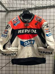 Men S Multi Color Honda Repsol Gas Joe Rocket Hrc Genuine Leather Racing Motorcycle Jacket Vintage Jacket Outfit Races Outfit Streetwear Fashion