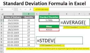 Standard Deviation Formula In Excel How To Calculate Stdev